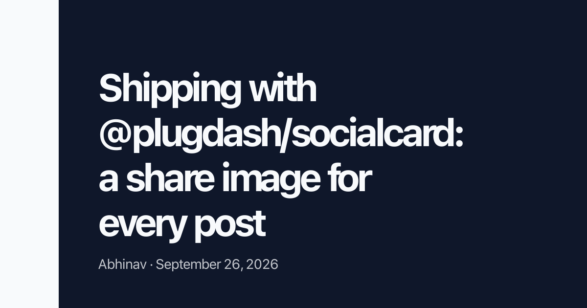 Share card rendered with the bold template