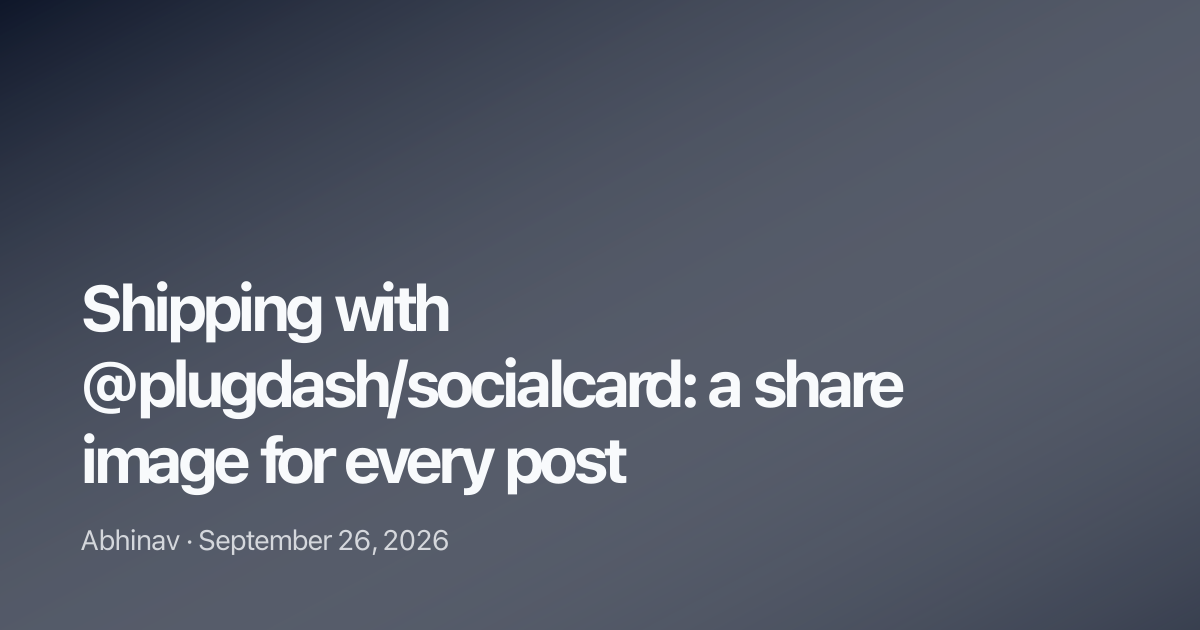 Share card rendered with the default template