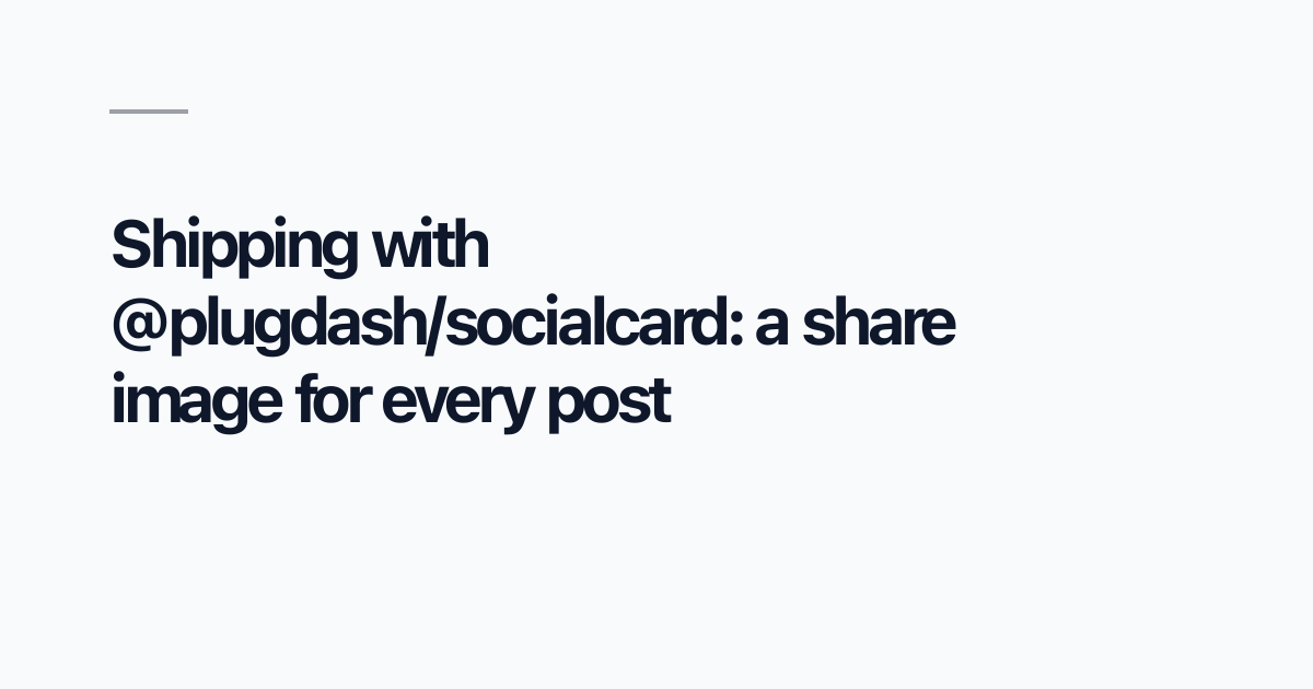 Share card rendered with the minimal template